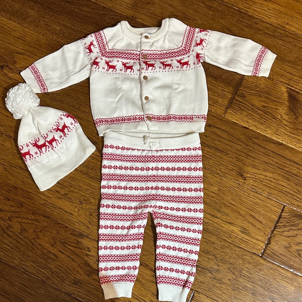 Janie and Jack Red and White Kids Matching Set